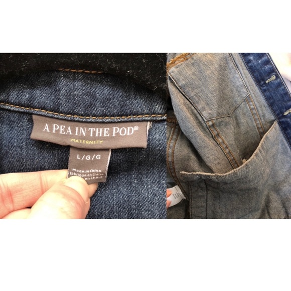 SOLD A Pea in the Pod Maternity Denim Jacket - Picture 7 of 8